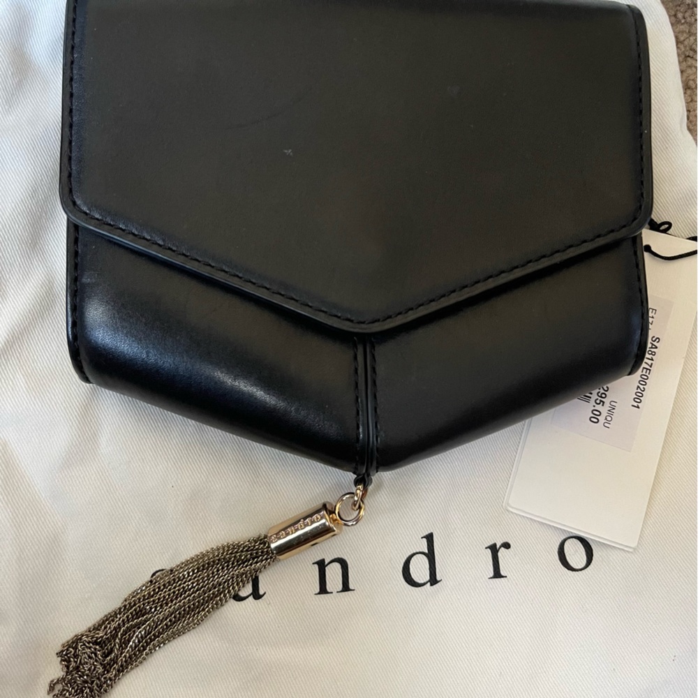 Sandro black chain shoulder bag